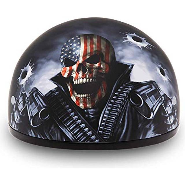 Daytona HELMETS Motorcycle Half Helmet Skull Cap- Come Get 'Em 100% DOT Approved