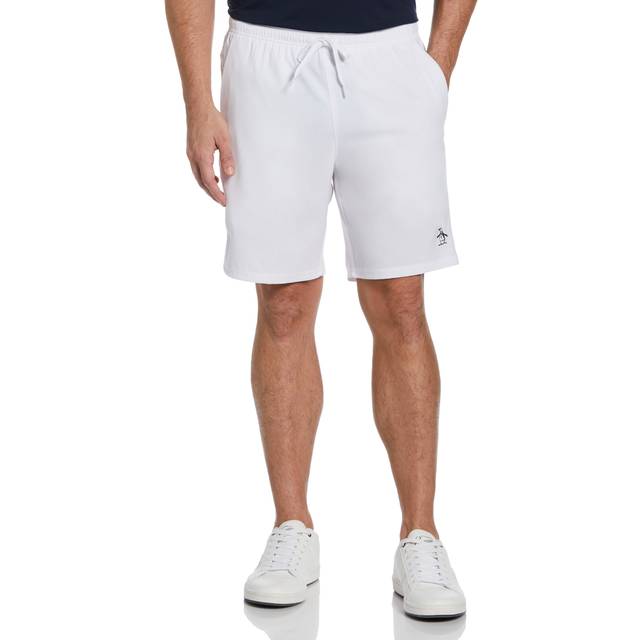 Original Penguin Men's Performance Shorts, Size Large, White, Polyester/Repreve | Golf Apparel Shop (L)