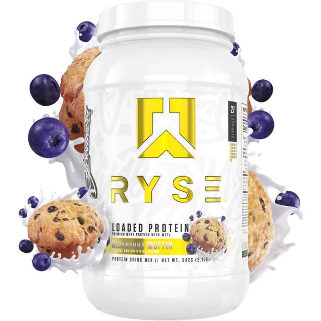 RYSE  Loaded Protein  Premium Whey Protein with MCTs  Blueberry Muffin   2.1 lb (942 g)