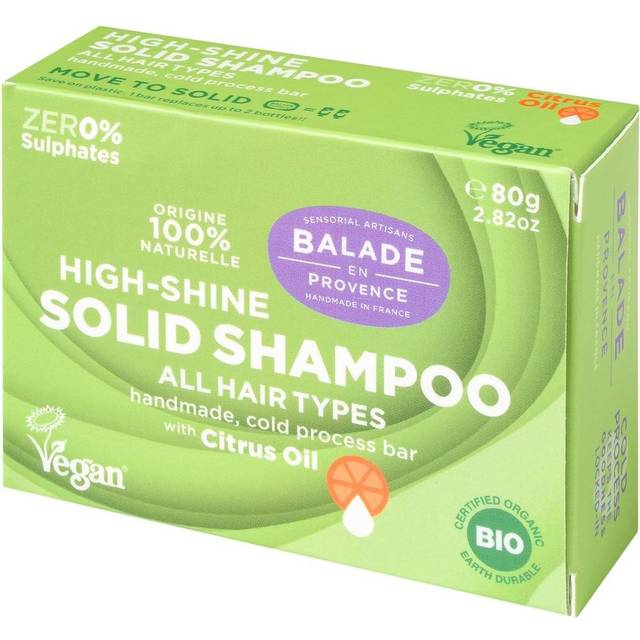 High Shine Organic Solid Shampoo Bar | for All Hair Types | Citrus Scent | 80g