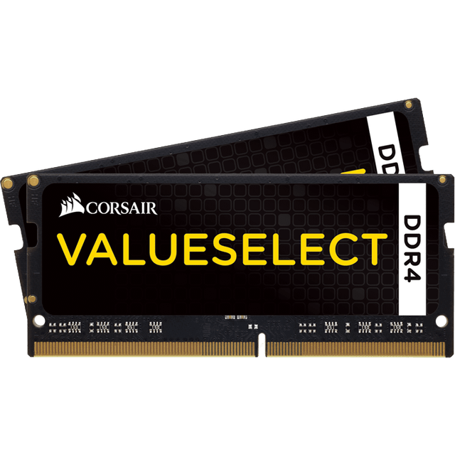 Corsair CMSO16GX4M2A2133C15 Value Select 16GB (2x8GB) DDR4 2133Mhz CL15 260 Pin SODIMM Laptop Memory Kit, Black