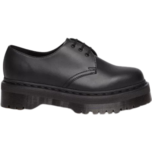 Dr. Martens 1461 Felix Quad Mono Vegan Platform Shoes in Black, Size: 5