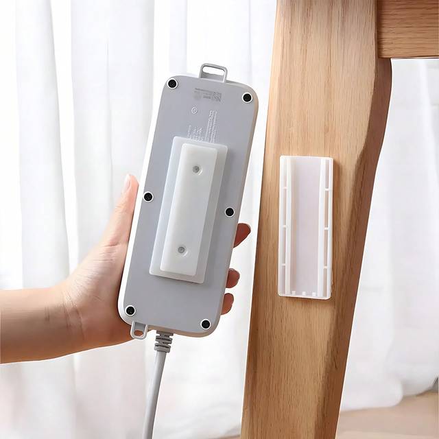 SHEIN 5pcs Plug Board Fixators, No Drilling Required Socket Fixator Clip Wall Mounting, Router Sticking, Cable Organizer
