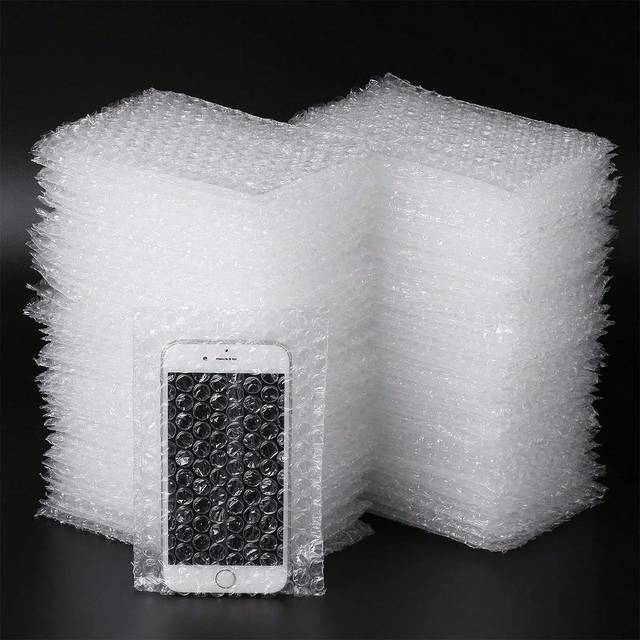 SHEIN 50pcs Bubble Cushioning Wrap Pouches, 4x6 Inches/8x10 Inches, Shock-Absorbing Mailing Envelopes, Bubble Sleeve Back To School