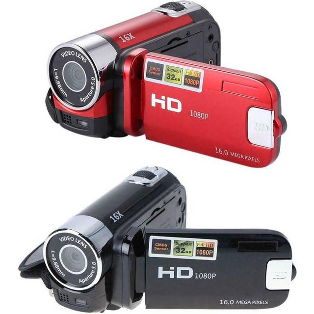 (Red UK plug) Digital Video Camera Full HD 1080P 32GB 16x Zoom Mini Camcorder DV Camera