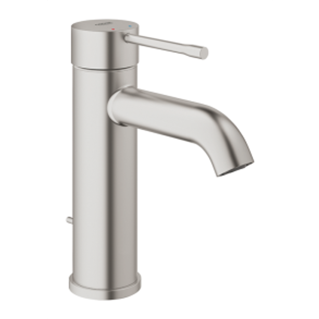 Grohe - Essence Single-Lever Mixer Size s with Pop-up Drain, Ceramic Cartridge, SuperSteel (24171DC1)