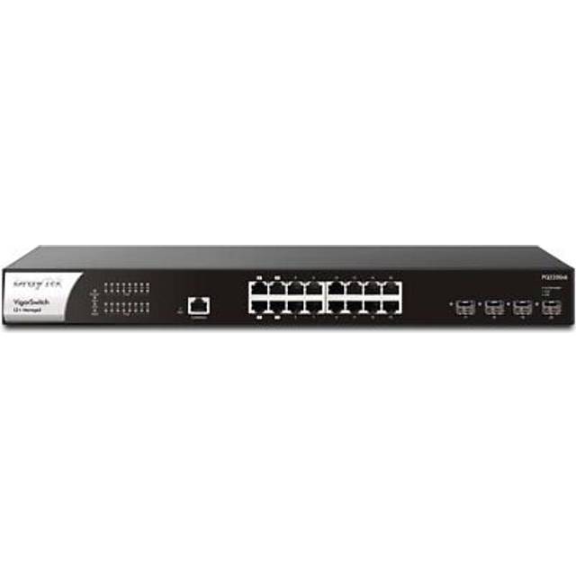 VigorSwitch Q2200X 16 Port L2+ 4 Ports 10Gbps SFP+ Switch - DrayTek