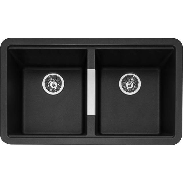 Caple LEE200AN Leesti 200 Double Bowl Undermount Sink - ANTHRACITE