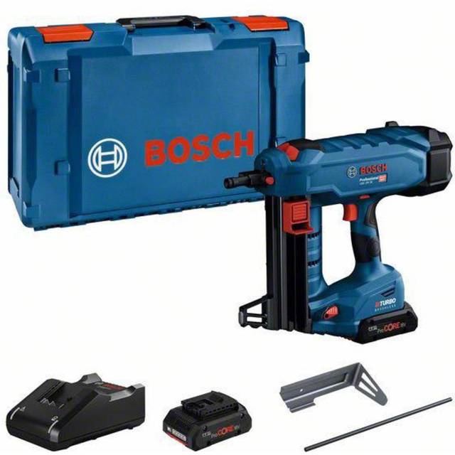 Bosch GNB 18V-38 Cordless Concrete Nailer With 2x Procore 4.0Ah Batteries