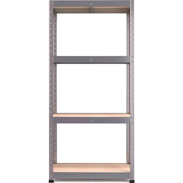 Nautilus Designs Boltless Shelving Unit 4 Shelves Steel 750 x 350 x 1,600 mm Silver