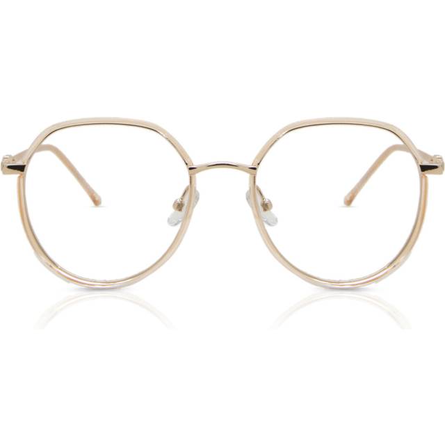 SmartBuy Collection Ulrich Men's Glasses, Brown, Size 51 - Transparent Brown Rose Gold (51)