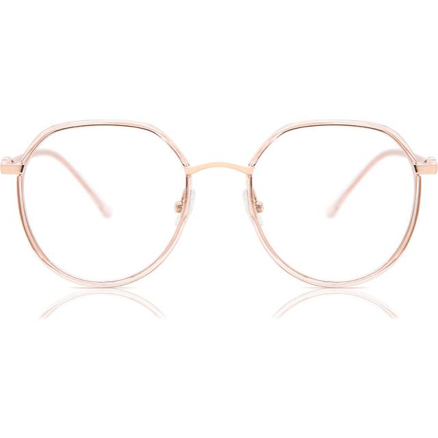 SmartBuy Collection Ulrich Men's Glasses, Brown, Size 51 - Transparent Brown Rose Gold (51)