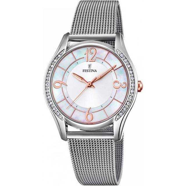 Festina dam analog kvarts smartklocka armbandsur med rostfritt stål armband F20420/1