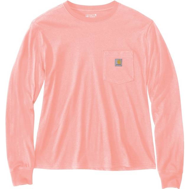 Carhartt Women's Plus Size Tencel Fiber Series Loose Fit Long-Sleeve Pocket T-Shirt  Sun Bloom