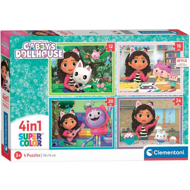 Clementoni 4 i 1 Pussel Gabby's Dollhouse