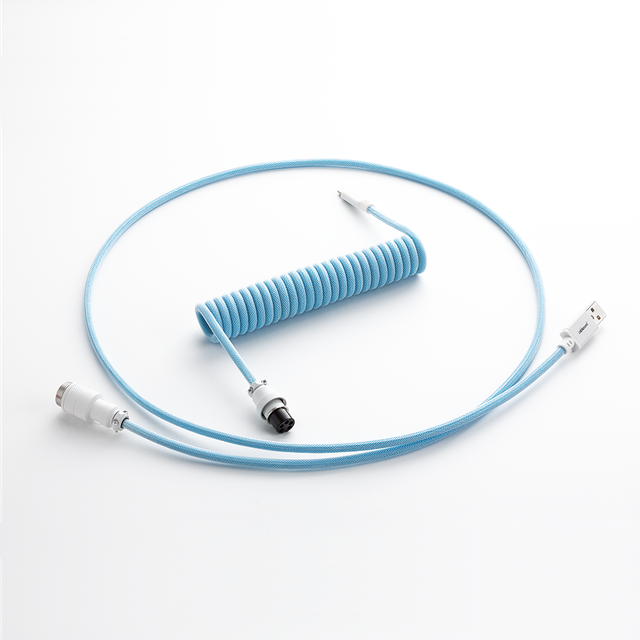 CableMod Pro Coiled Keyboard Cable USB A to USB Type C 150cm - Spectrum Blue