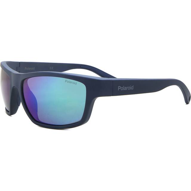 Polaroid Unisex PLD 7037/S PJP/5Z Solglasögon Polykarbonat Blå Grön Fyrkantig Flerfärgad