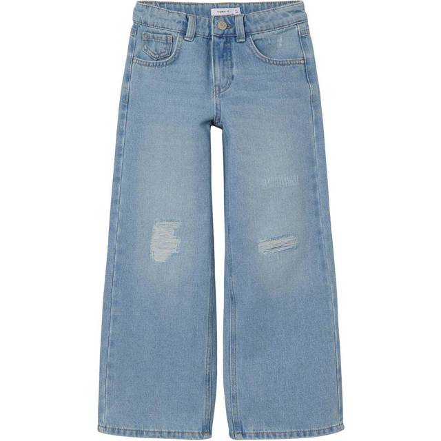 ONLY Nkfrose Hw Wide Jeans 1411-te Noos, Ljusblå denim, 164 cm