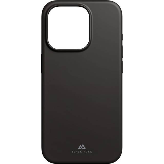 Black Rock fodral för iPhone 15 Pro (MagSafe kompatibel, trådlös laddning kompatibel, smal, ultraslim, antibakteriell, skydd, mobiltelefonfodral för iPhone 15 Pro, fodral, silikonfodral, silikon)