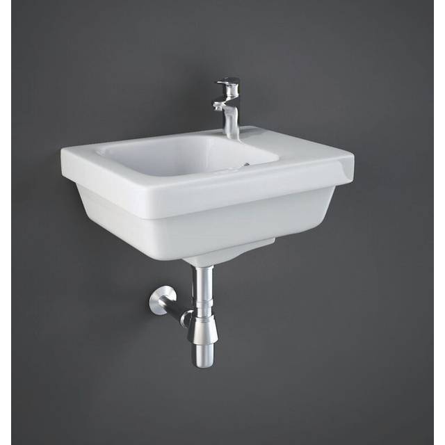 RAK Ceramics Resort Right Hand Slimline Basin with 1 Tap Hole | White | 360mm