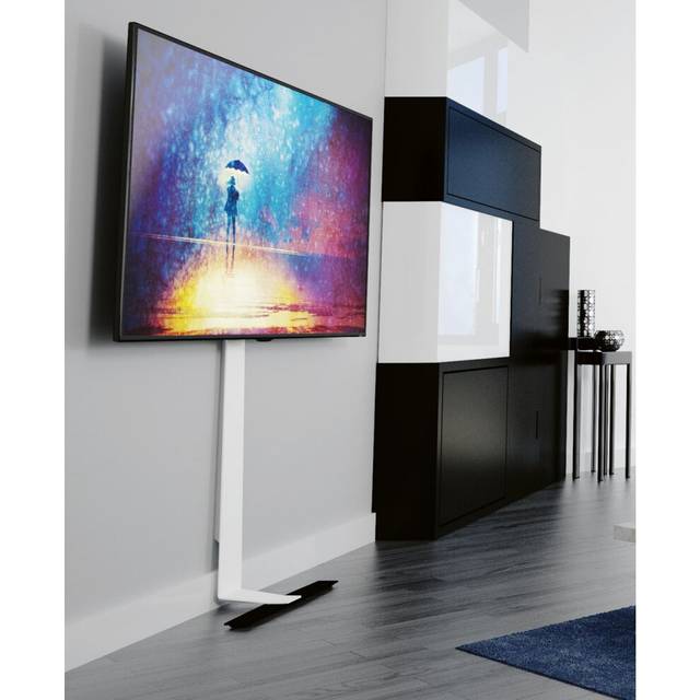 AVF FL601LT Against the wall Standing TV Mount with Tilt for up to 80 inch TVs - Black/White