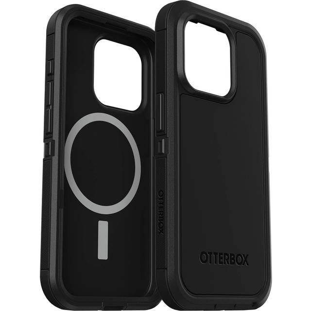OtterBox Defender XT skal för iPhone 15 Pro med MagSafe, extra stöttåligt, fallsäkert,skyddande skal, testad till militärstandard x5, Svart