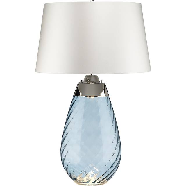 Elstead Lighting Lena Large Dual Lit Table Lamp with Light Blue Tinted