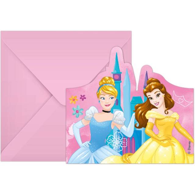 Procos Disney Prinsesse Invitationer 6-pak