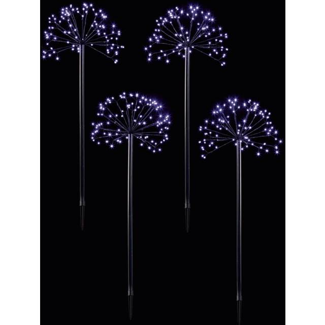 4 x 100cm Cool White Christmas Sputnik Sparkler Path Lights with 400 LEDs