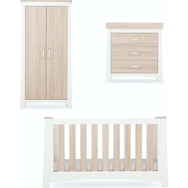Cuddleco Ada 3 Piece Nursery Furniture Set - White & Ash