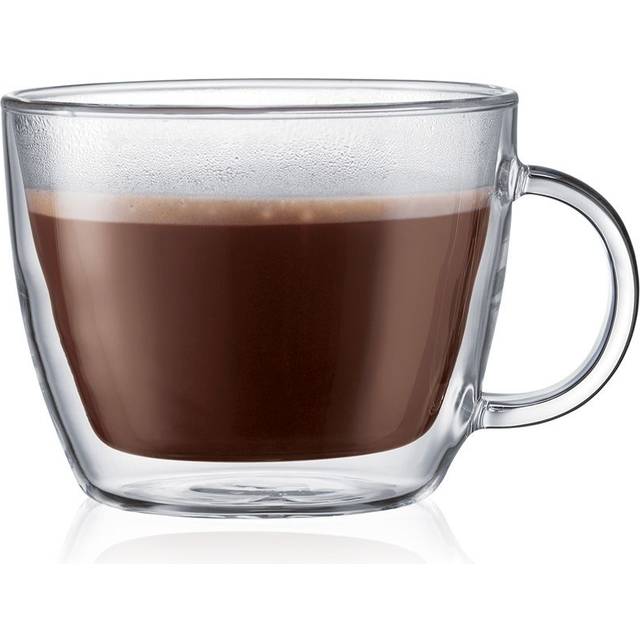 Bodum Bistro double walled latte cup with handle 45 cl 2-pack