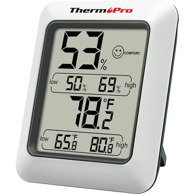 ThermoPro TP50NEW Large LCD Digital Thermo-Hygrometer, Indoor Weather Thermometer Hygrometer Gauge, Monitor Temperature and Humidity Meter for Home...