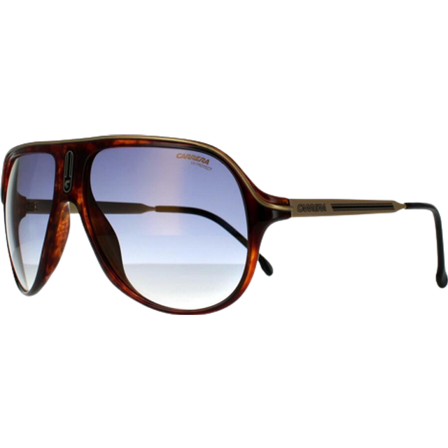 Carrera Blue Gold Mirror Navigator Unisex Sunglasses SAFARI 65/N 0086/1V 62 - Gold Tone (OS)
