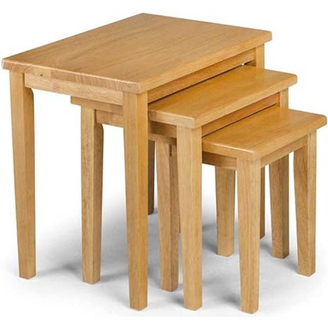 Julian Bowen Cleo Nest of Tables - Light Oak Finish