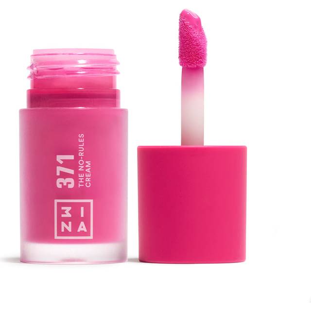 3INA MAKEUP The No-Rules Cream 371 Hot Pink Liquid Blush Matte with Sweet Almond Oil Vegan Cruelty Free