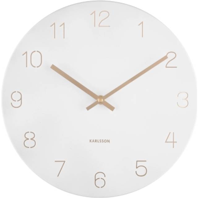 KARLSSON Wall Clock Charm Engraved Numbers |Vit |Ø30 cm