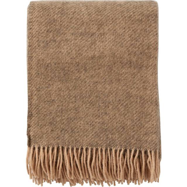 Klippan Yllefabrik Gotland ullpläd 130x200 cm Beige