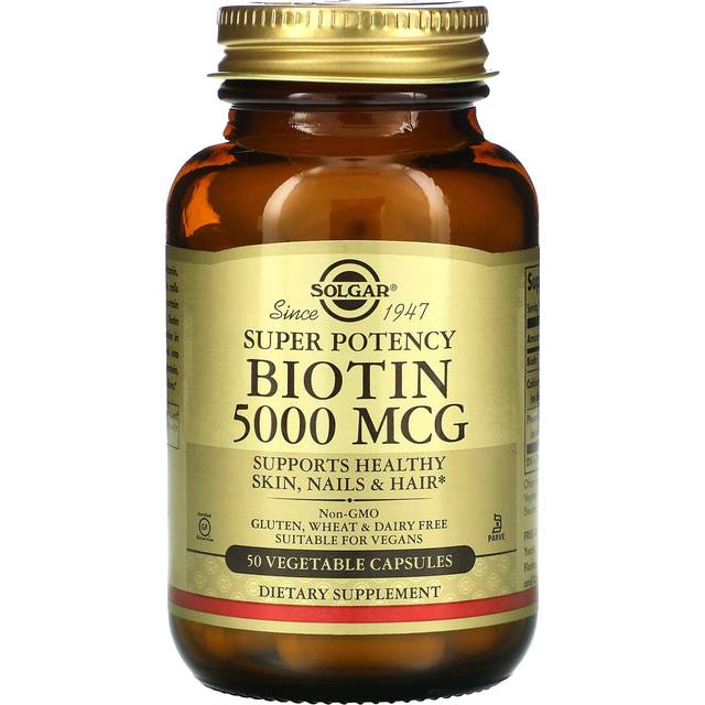 Solgar Biotin 5000 mcg - 50 Vegetable Capsules