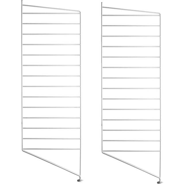 String - Golvgavel 85x30cm 2-pack vit - Vit - Metall
