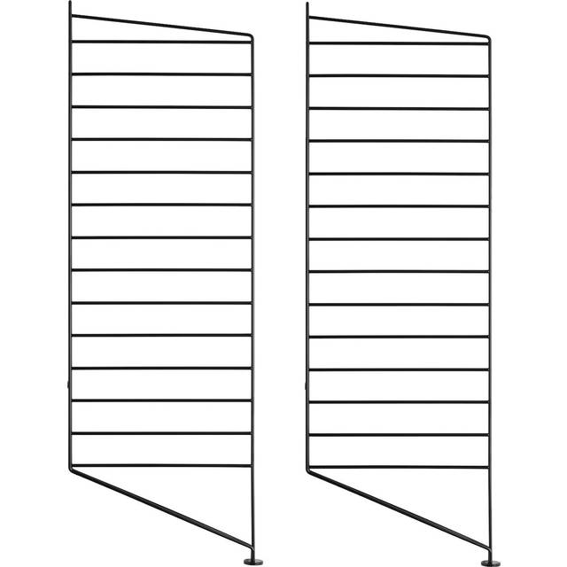 String - Golvgavel 85x30cm 2-pack svart - Svart - Metall