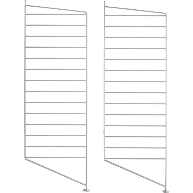 String - Golvgavel 85x30cm 2-pack grå - Grå - Metall