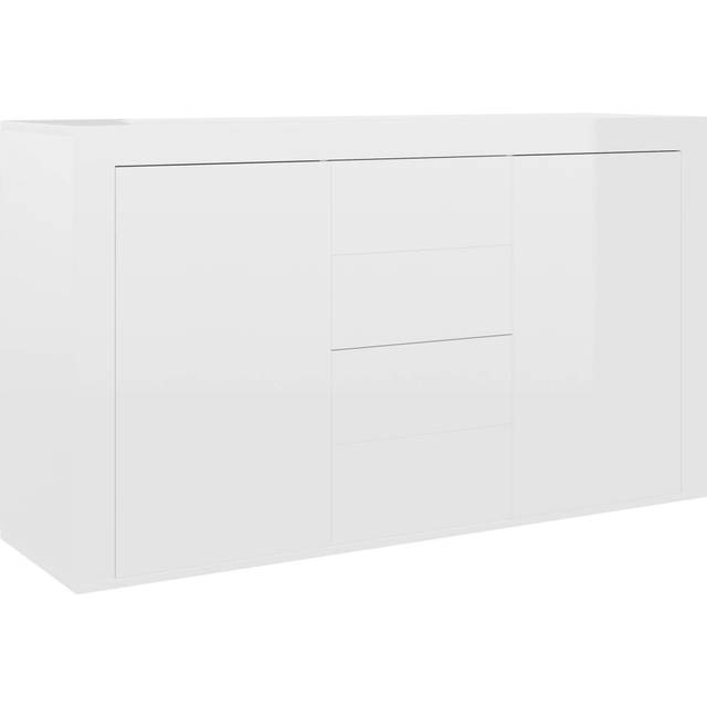 vidaXL Sideboard High Gloss White 120x36x69 cm Engineered Wood