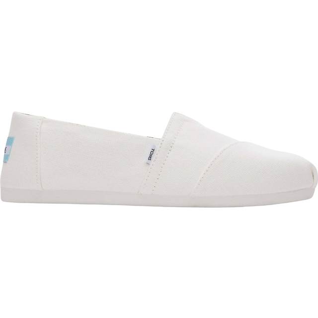 (White, 8 (Adults')) TOMS Alpargata 100% Cotton Women's White Espadrilles