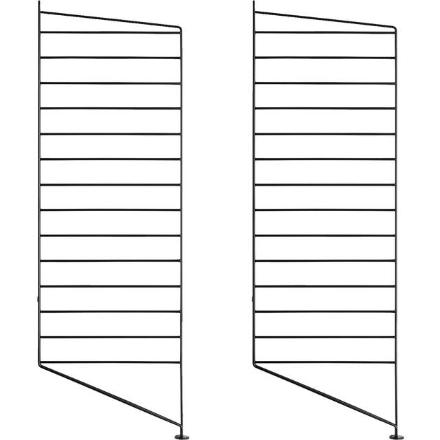 String - Golvgavel 115x30cm 2-pack svart - Svart - Metall