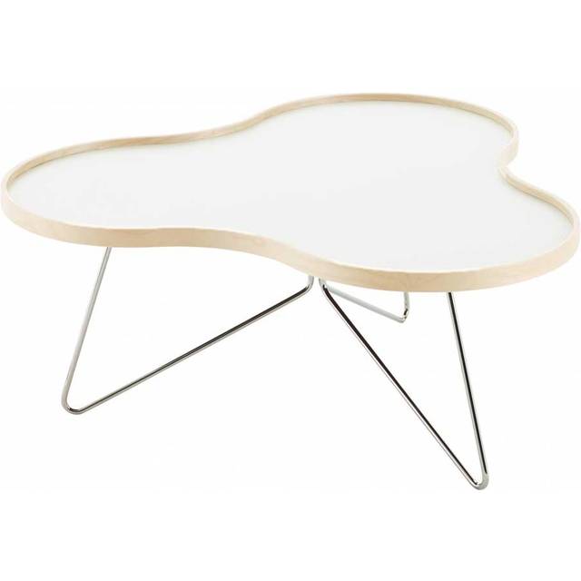 Swedese Flower Mono Soffbord 90 Cm Vitlaserad/krom - Soffbord Askfanér Krom - 29036|AH90