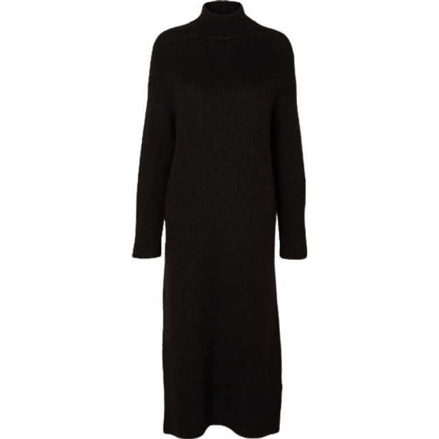 Selected FEMME - Klänning slfMaline LS Knit Dress High Neck - Svart