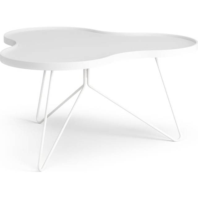 Swedese Flower mono bord 84x90 cm H45 cm Ask vitlaserad