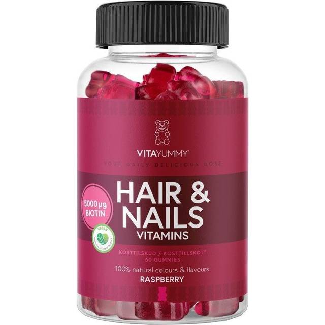 VitaYummy Hair & Nails Raspberry 60 gummies - Multi
