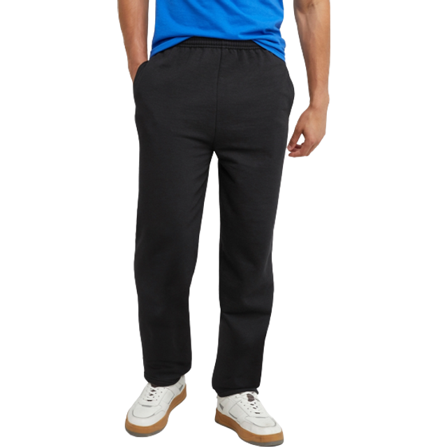 Hanes Mens Ecosmart Open Bottom Sweatpants  Midweight Fleece Open-hem For  Light Steel  X-Large US