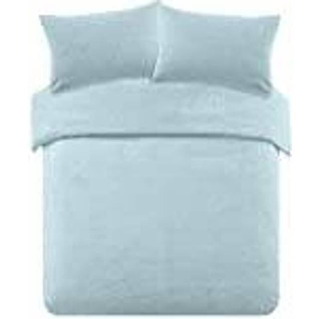 Teddy Fleece Duvet Cover Set - Blue / King